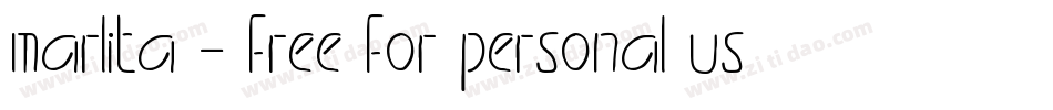 marlita - free for personal use字体转换